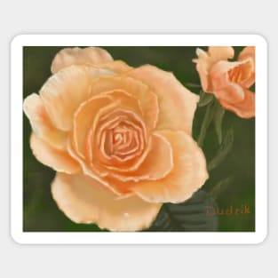 Peach Rose Sticker